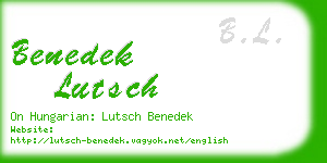 benedek lutsch business card